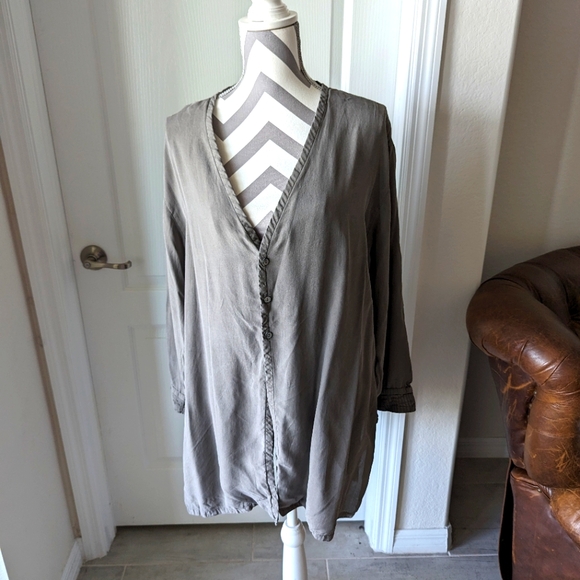 Go Silk Tops - Go Silk Taupe Gray Topper